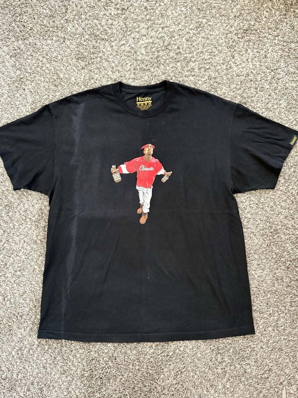 Henny Connetic Tupac Shakur Graphic T-Shirt Black